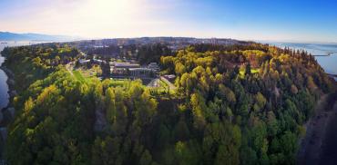 Panorama of Museum of Anthropology and UBC Vancouver campus 